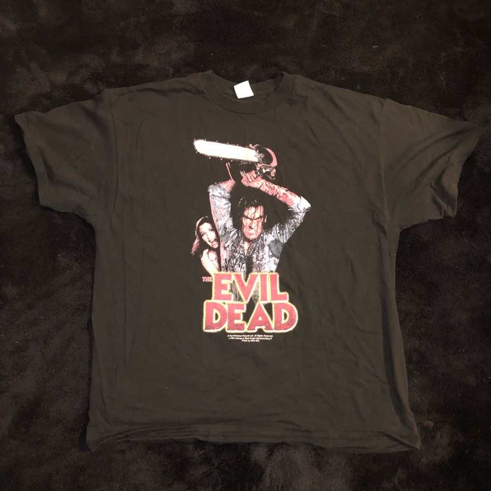 The Evil Dead vintage Horror Scary Movie Graphic Tee - Black